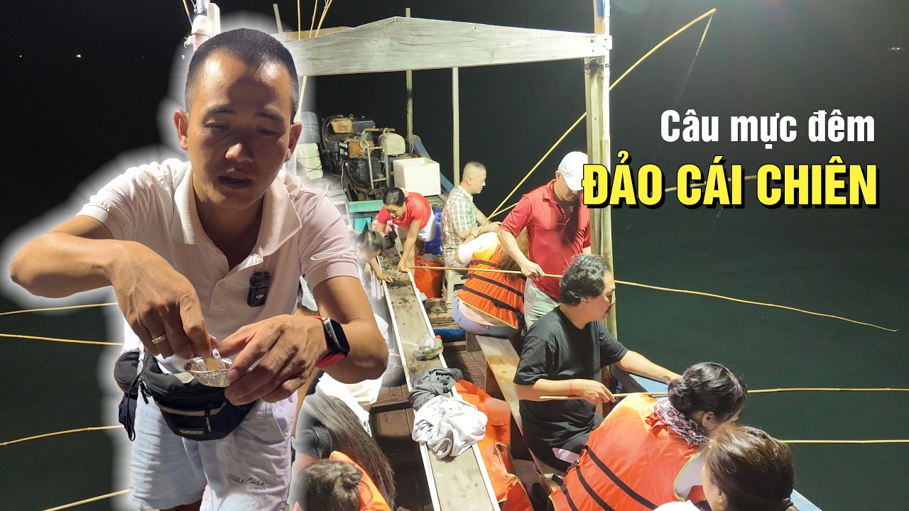 C&acirc;u mực đ&ecirc;m tr&ecirc;n đảo C&aacute;i Chi&ecirc;n Quảng Ninh v&agrave; trải nghiệm resort si&ecirc;u đẹp
