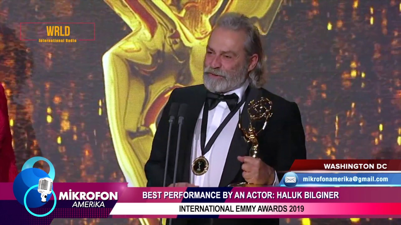 Haluk Bilginer'in 2019 Uluslararası Emmy Ödülü'nü alırken yaptığı konuşma