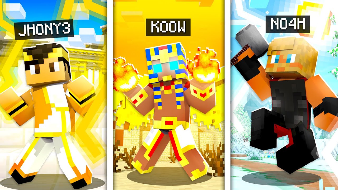 MINECRAFT mas TEMOS RAÇAS de DEUSES DIFERENTES! ‹ Koow ›
