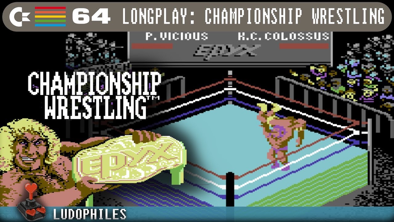 Championship Wrestling C64 Longplay [144] Full Playthrough / Walkthrough #c64 #retrogaming