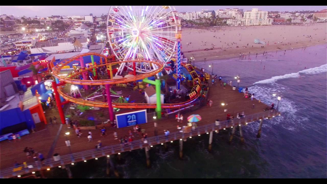 Santa Monica Pier in 4k - P3 Pro Drone