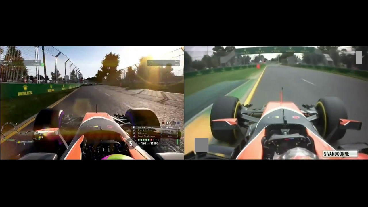 F1 2017 vs Reality - Mclaren Mcl32 on Melbourne