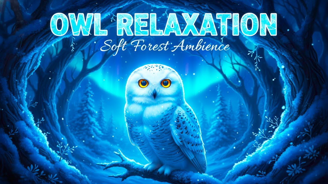 🔴Snowy Owl Night Loop • Relaxing Forest Ambience for Cats & Humans • 30 Minutes (No Cuts)