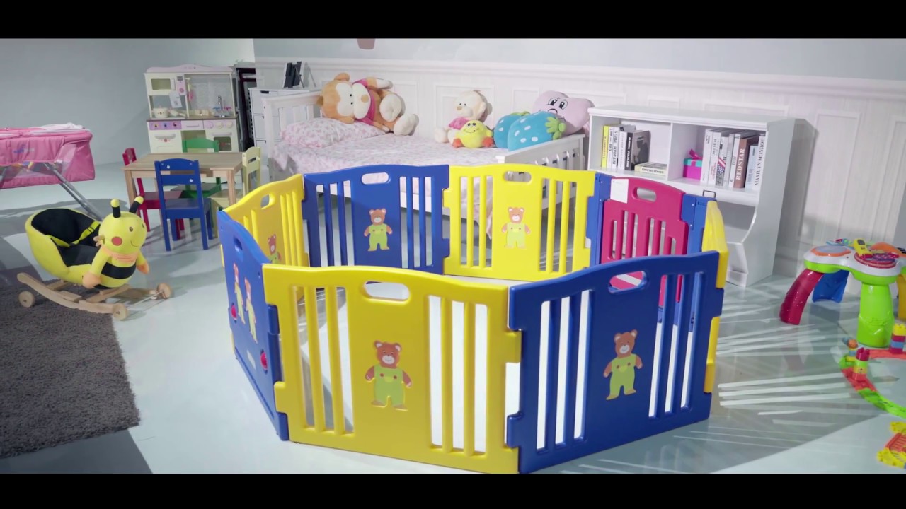 Costway 8 Panel Safety Baby Toddler Playpen (BB4211)