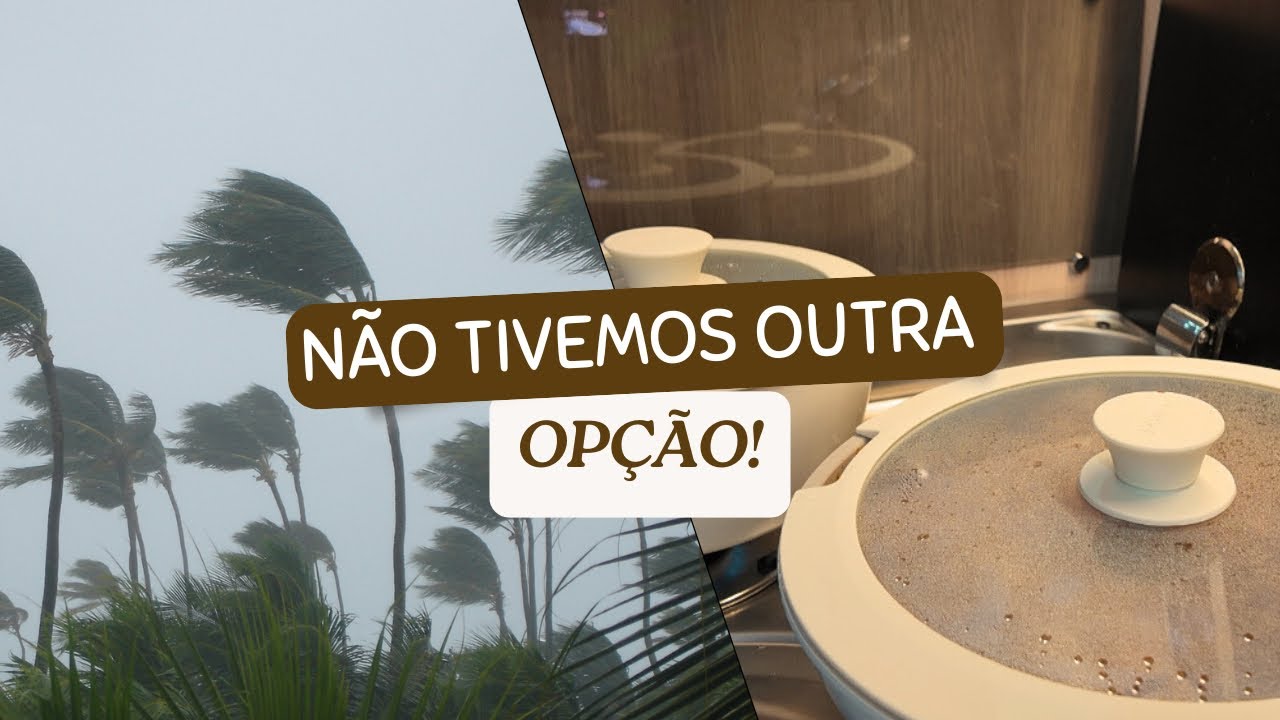 Cozinhando enquanto a tempestade Cláudia passa.