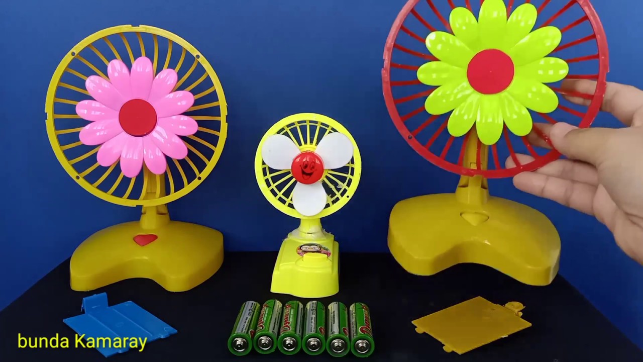 Bermain Main dengan Tiga Kipas angin mainan baling bunga matahari | Fan toys
