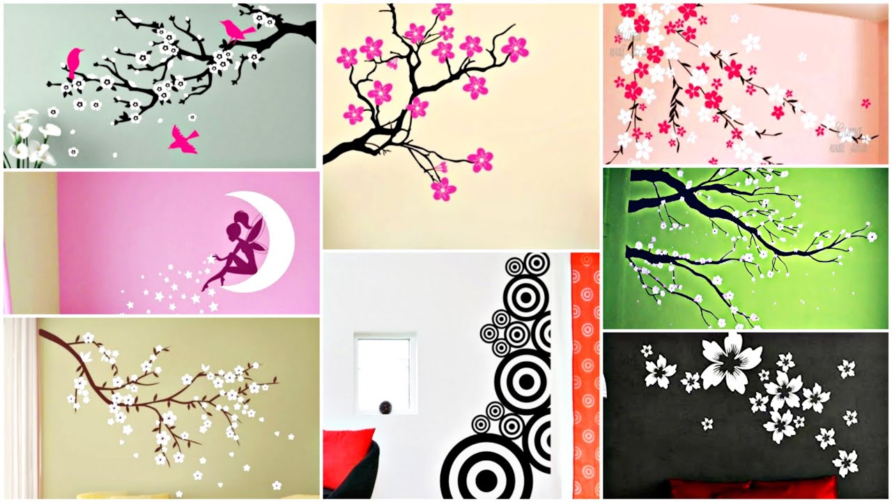 Wall painting designs 2020|Wall decoration ideas|Beautiful wall paintings 😍😱🌸