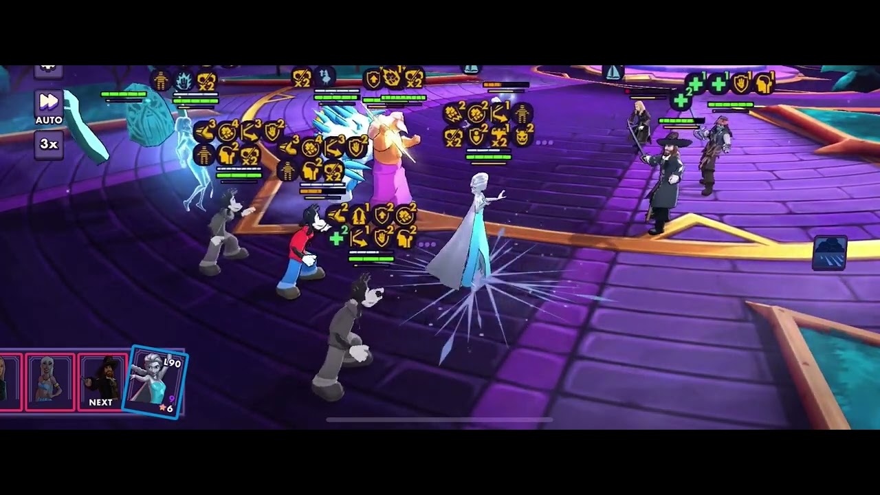 Platinum Elsa, Shadow Max vs. Pirates - PvP - Disney Sorcerer’s Arena