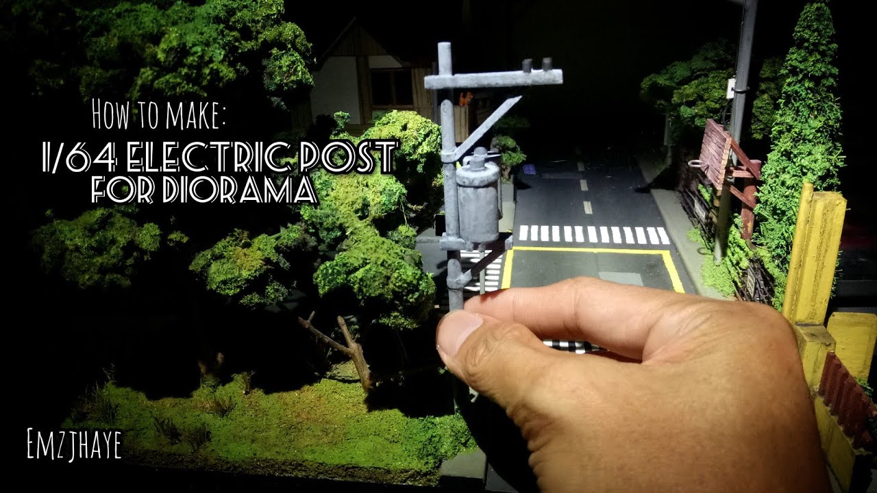 How to Make Electric Posts for 1/64 Diorama