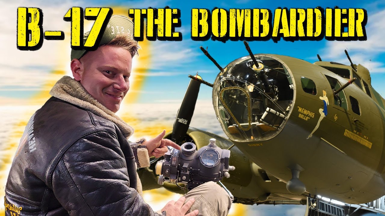 Inside the Memphis Belle! B-17 Bombardiers Position. Bombs Away!