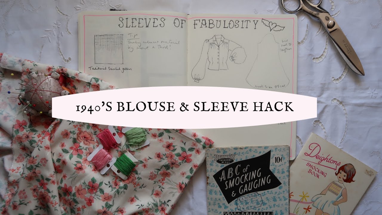 The 1940&rsquo;s Blouse ~ How to PATTERN DRAFT a BISHOP SLEEVE ~ Pattern Hack Simplicity 8447 ~ Part One