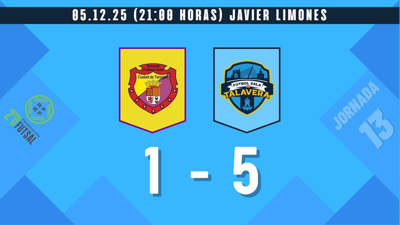 RESUMEN – Ciudad de Torrejón - Aurge Energía FS Talavera – (2ª Div B - Grupo IV – J13 - 25/26)