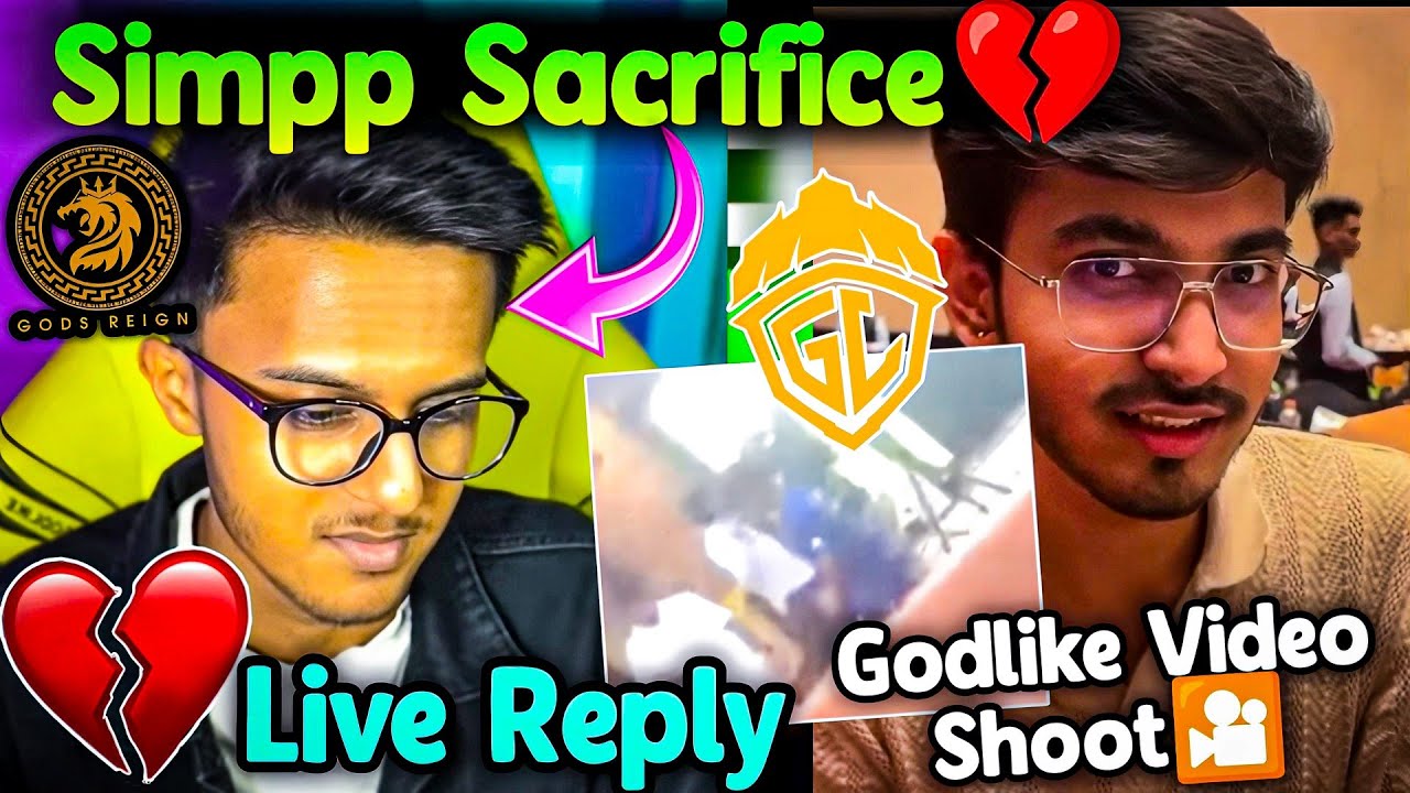 Simpp Sacrifice Live Reply💔 Simpp Playing With GDR🤯 Godlike Video Shoot🎦 Admino🔥