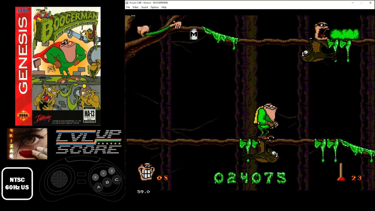 HIGHSCORE - BoogerMan : A Pick and Flick Adventure - Megadrive 142625pts