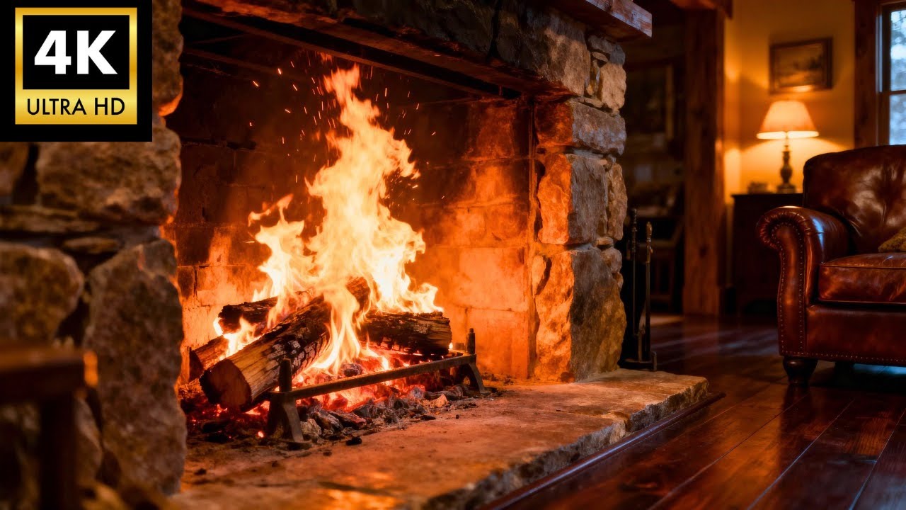 Fireplace Relaxation 3 Hours Non Stop Full HD
