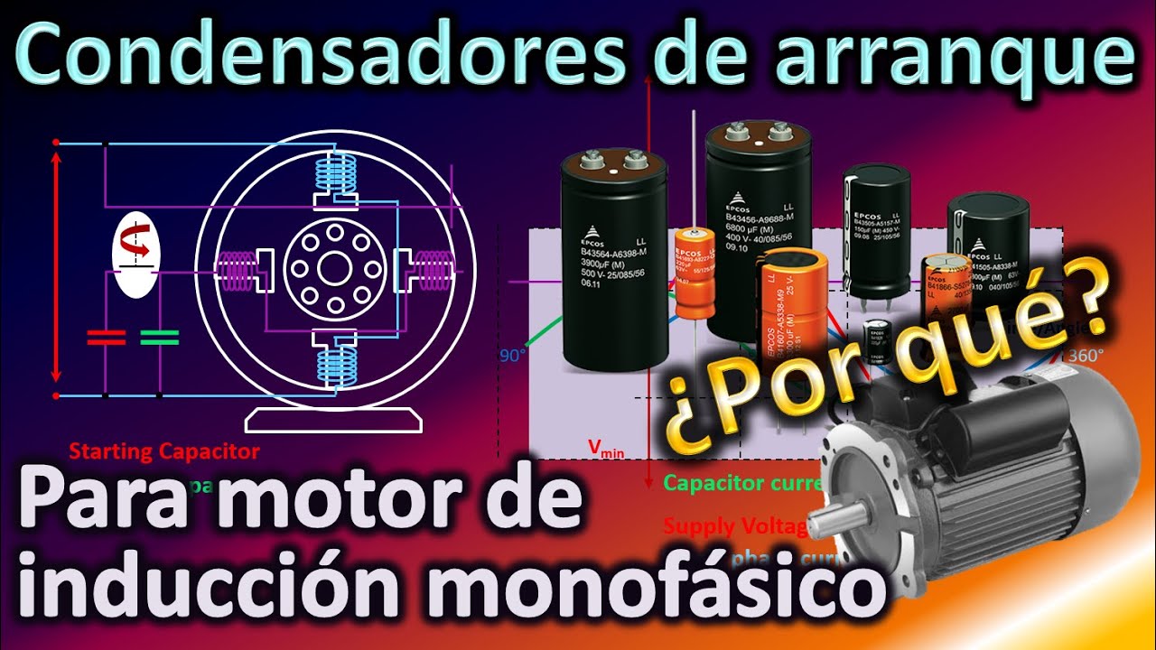 Condensadores de arranque: ¿Por qué solo para un motor de inducción monofásico?