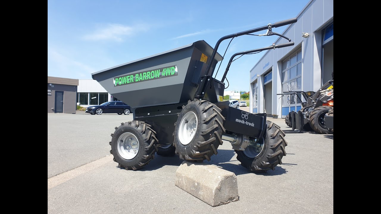 Elektrische Schubkarre von Muck-Truck! Warum sich unnötig quälen?   Der PowerBarrow I von Muck Truck