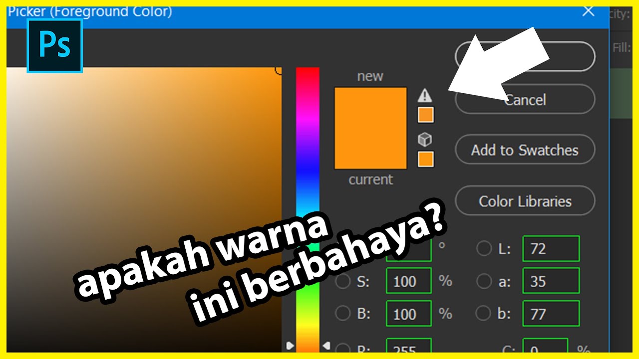 Tanda seru itu maksudnya apa ya? | Photoshop