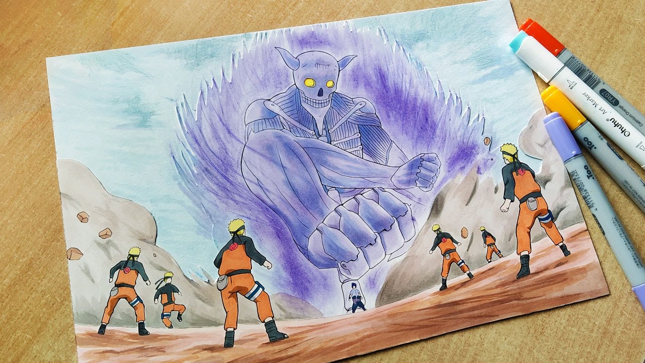 How to Draw Sasuke Uchiha Susanoo - Naruto | Step By Step Tutorial