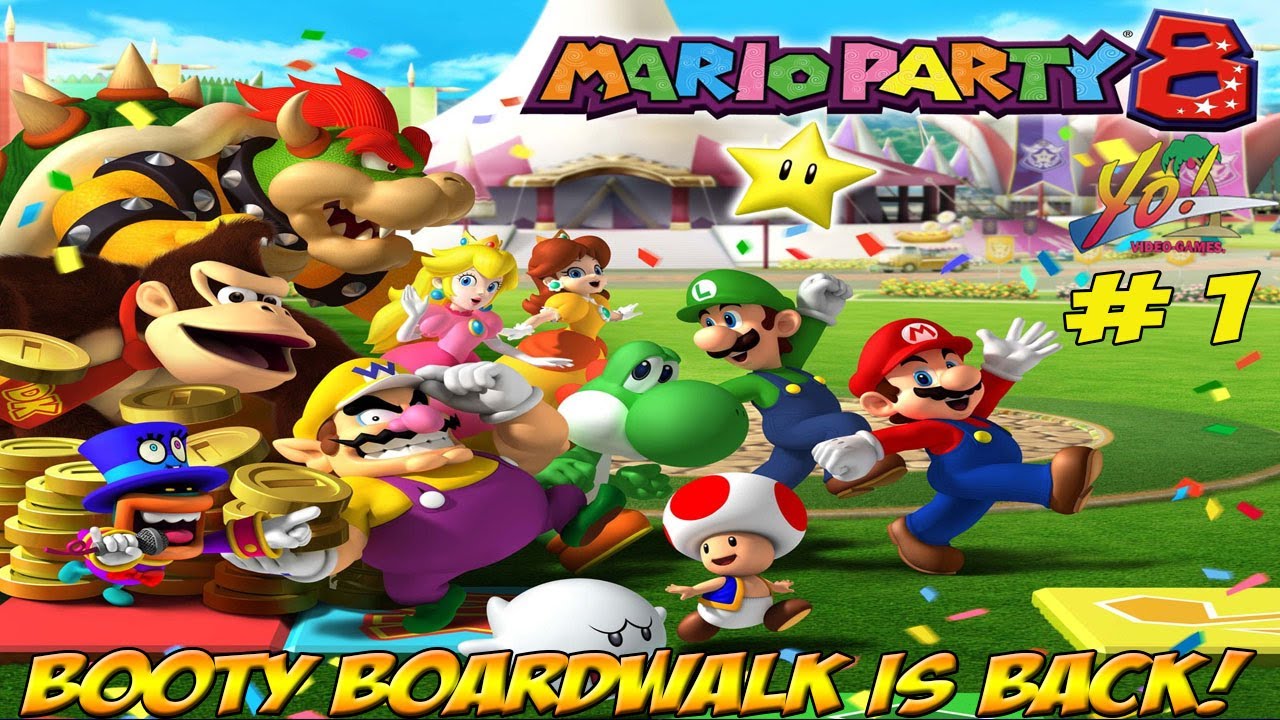 Mario Party 8! Booty Boardwalk is Back! Part 1 - YoVideogames