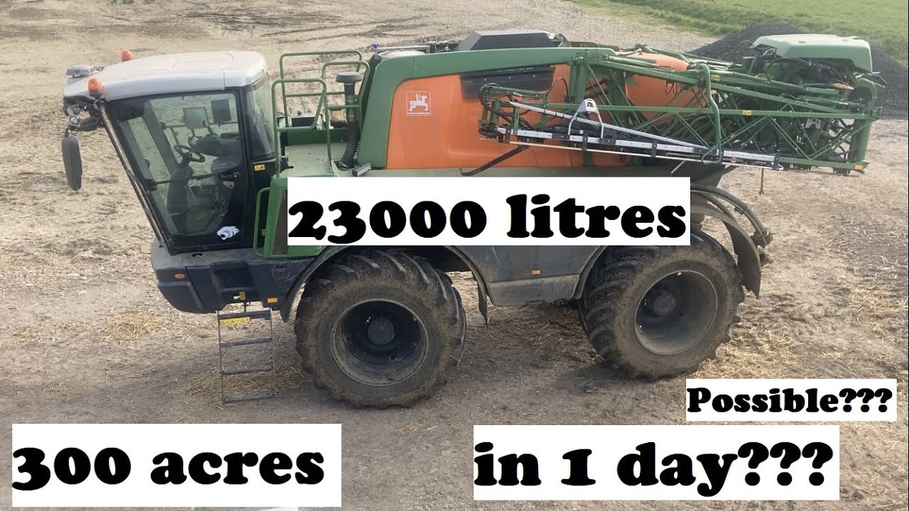 Can I spread 23000 litres of liquid fertilizer in 1 day?
