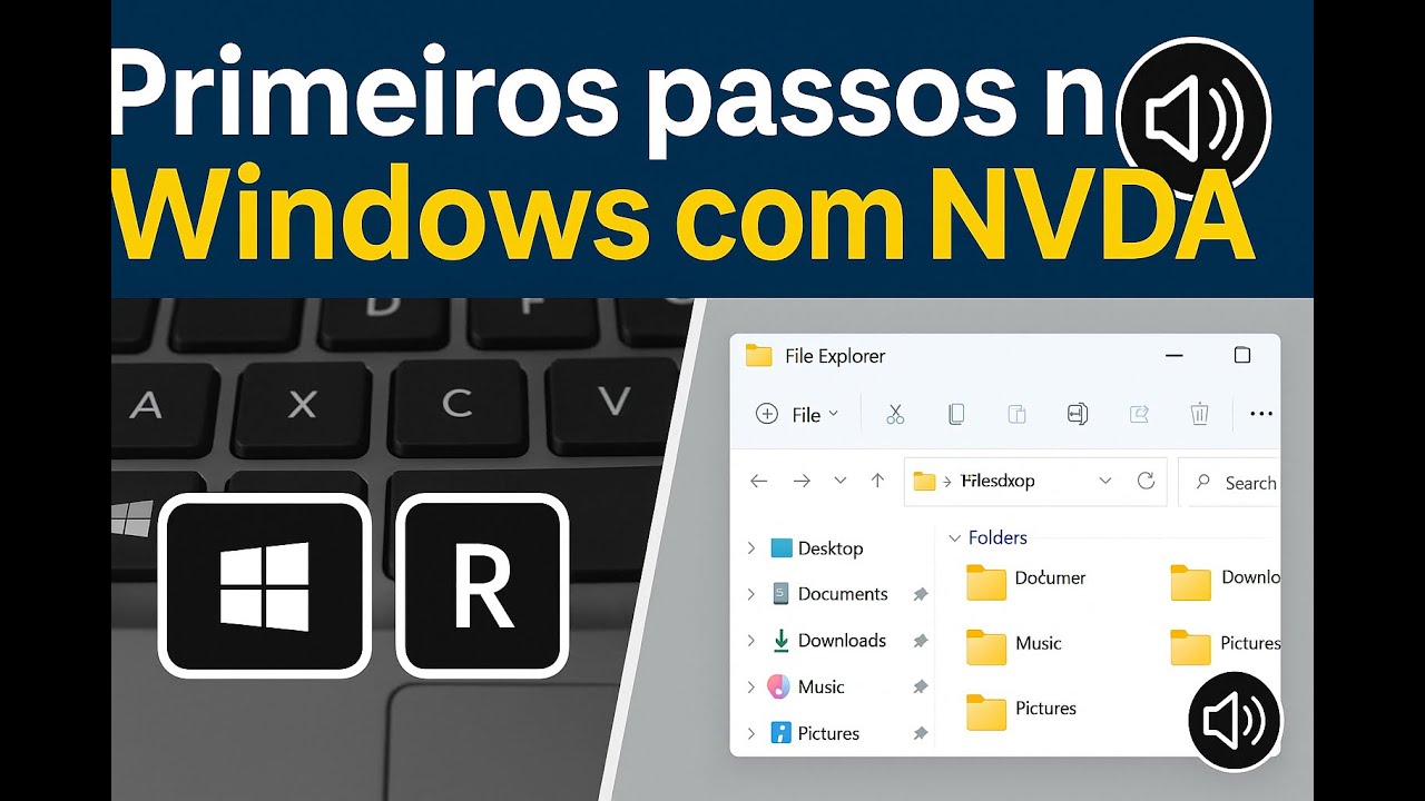 NAVEGANDO NO WINDOWS COM NVDA – PRIMEIROS PASSOS NO TECLADO #Aula 3
