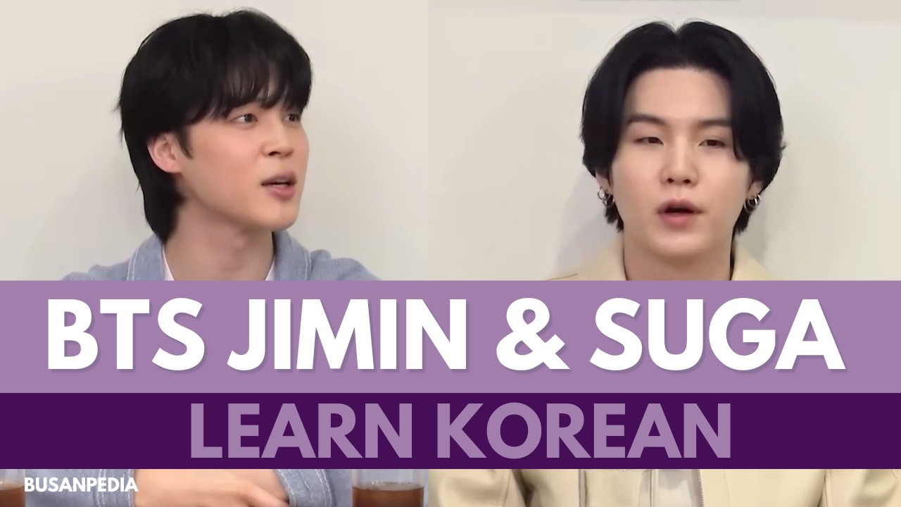 Learn Korean with BTS Jimin & Suga Real Conversation Breakdown