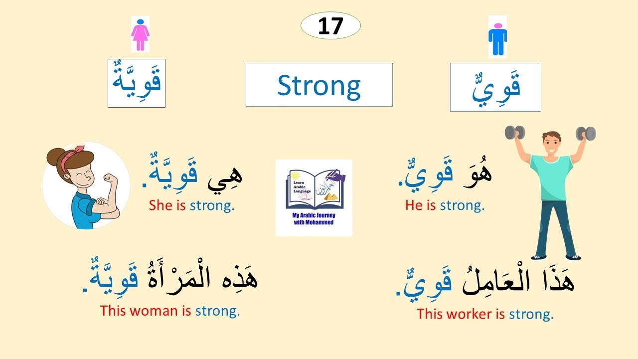The most common adjectives in Arabic language.