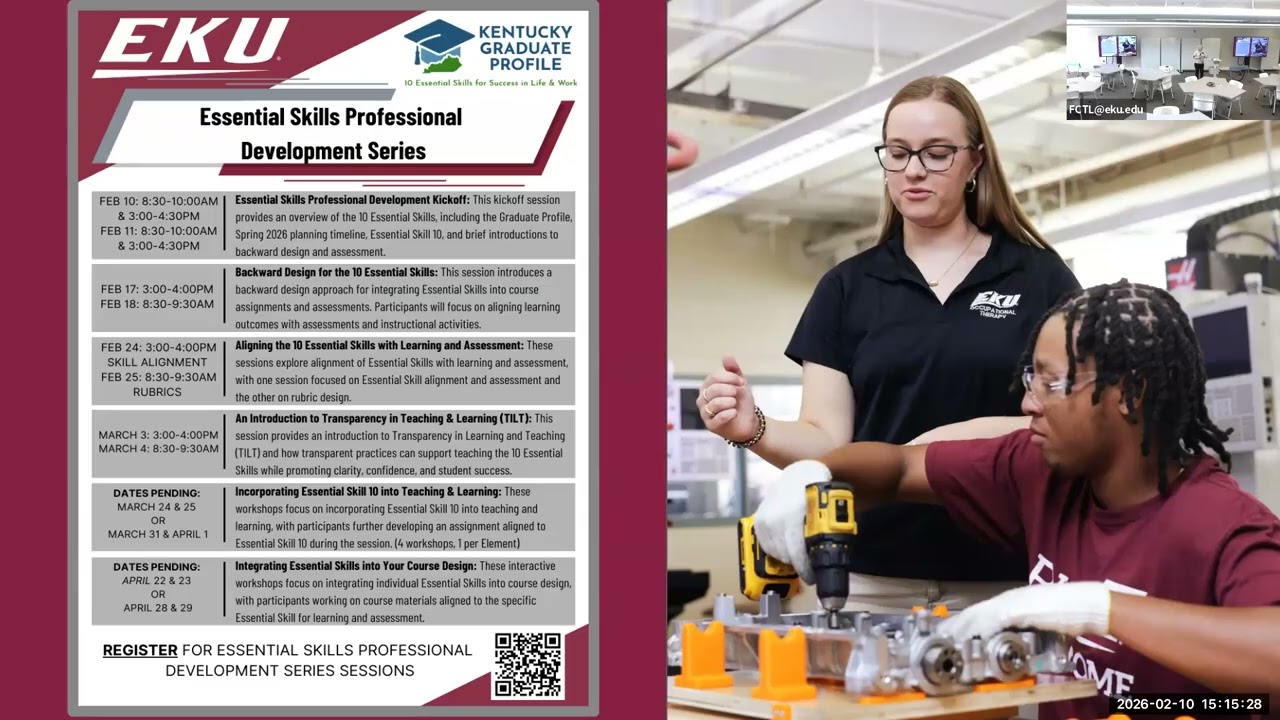 Graduate Profile: Essential Skills Professional Development Kickoff