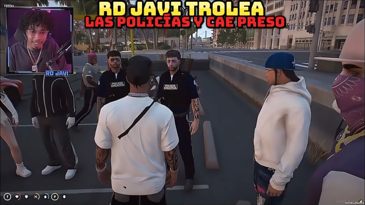 RD JAVI TROLEA A LAS POLICÍA Y LE DAN PERSECUCIÓN Y CAE PRESO EN GTA RP