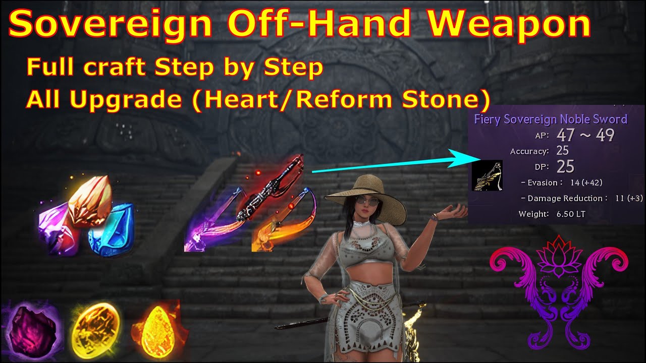 BDO Sovereign Off Hand Weapon | Full craft and Upgrade | by Miley