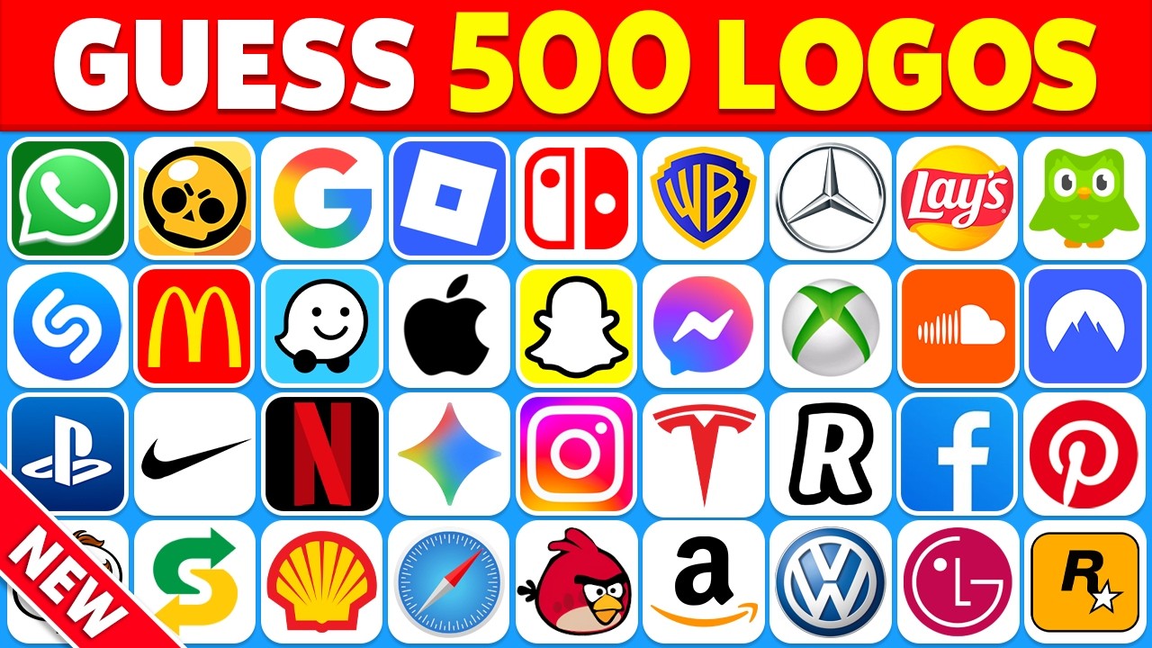 Guess the Logo in 3 Seconds | 500 Famous Logos | Logo Quiz 2026