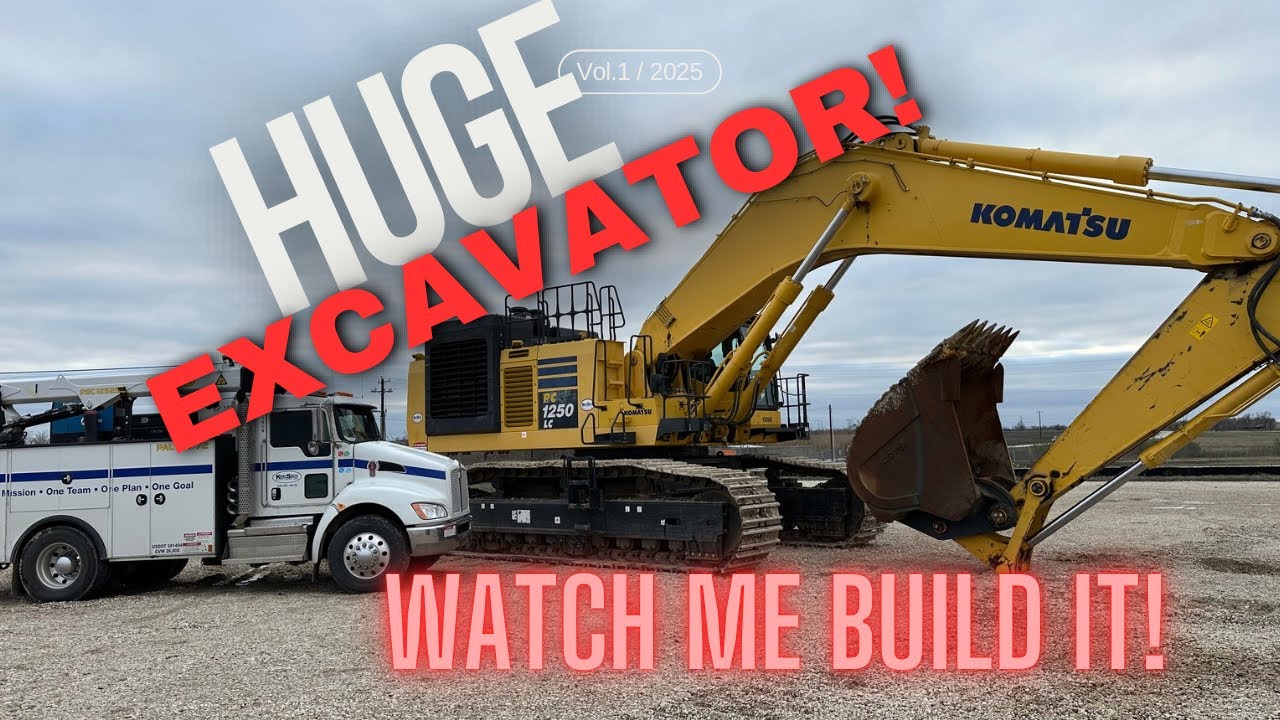We Built A Massive Excavator!! Komatsu PC1250-11 Assembly