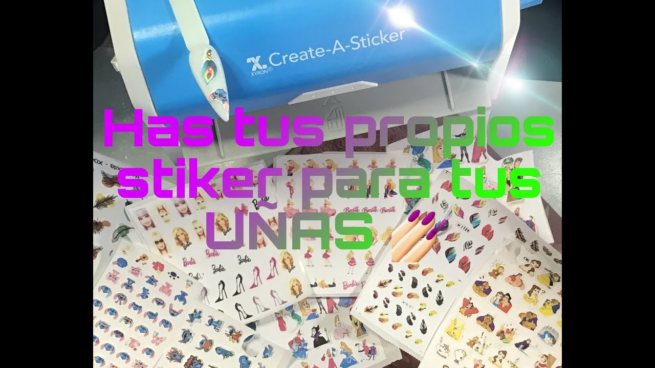 COMO HACER TUS PROPIOS STICKER PARA UÑAS (Maquina de stickers) has tus stickers MATERIAL PARA UÑAS