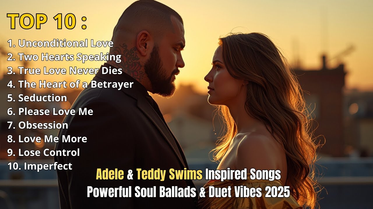 Top 10 Adele & Teddy Swims Inspired Songs | Powerful Soul Ballads & Duet Vibes 2025