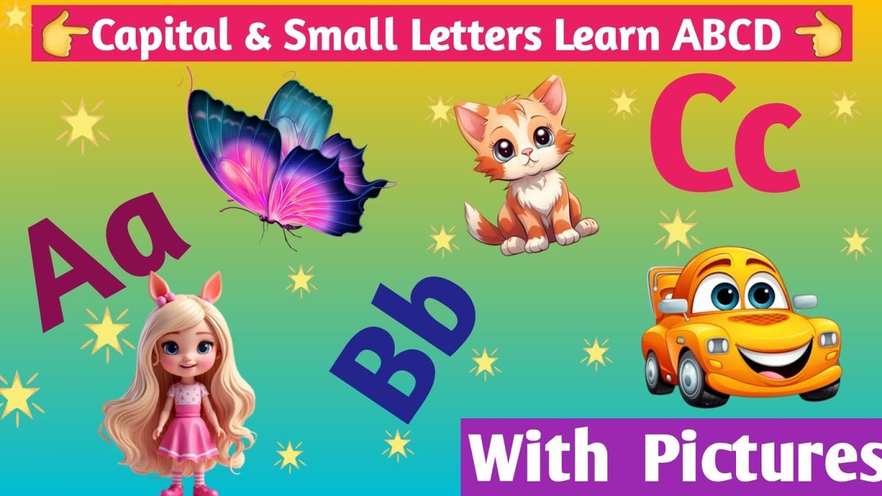🍎​A to Z Capital and Small Letters with Pictures📚। ✨️(Aa,Bb,Cc)✨️।।✅️ছোটদের (Aa,Bb,Cc) শেখা।।