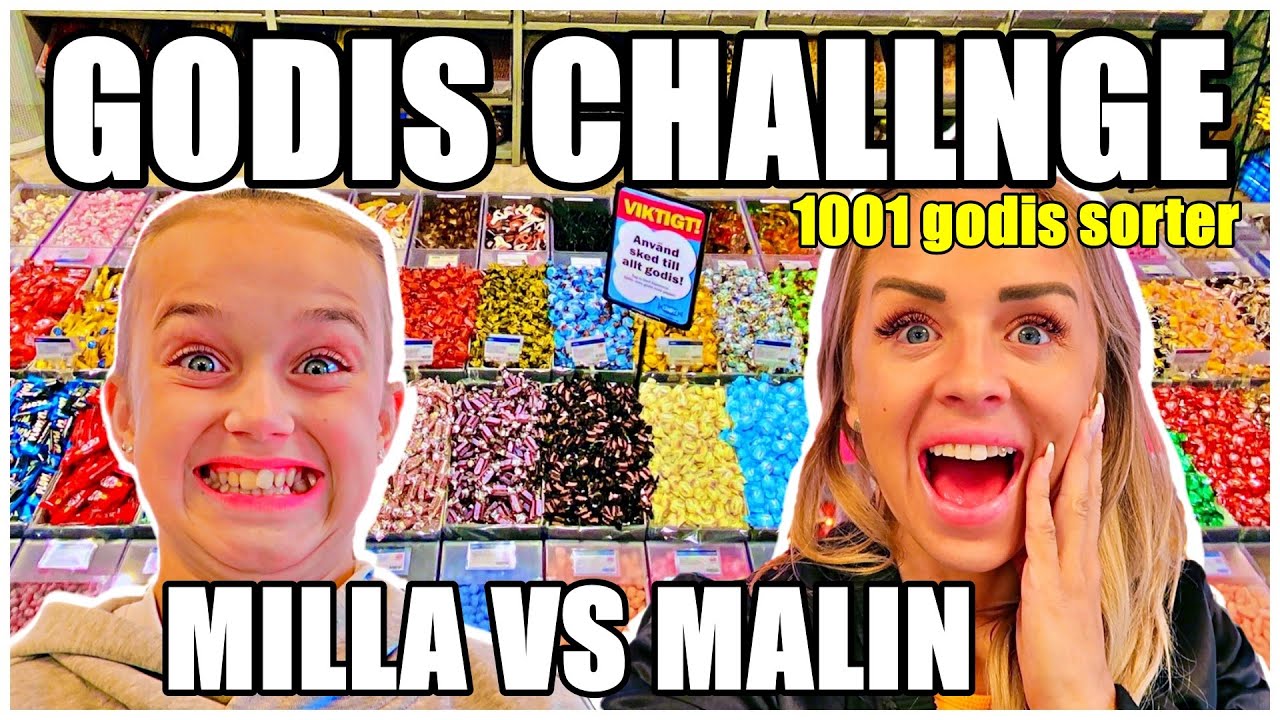 GODIS CHALLENGE FÖRSÖKER ÄTA 1001 GODIS SORTER *MILLA VS MALIN*