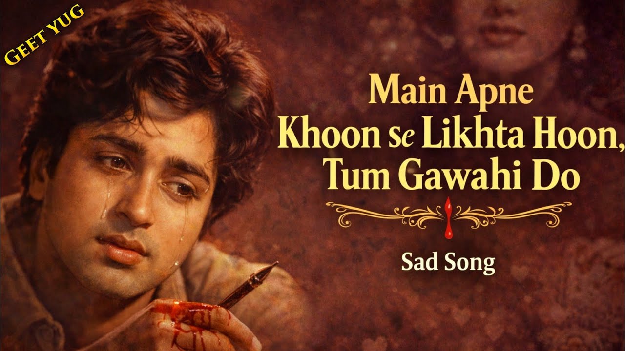 Main Apne Khoon Se Likhta Hoon Tum Gawahi Do | Retro Vibe | Heart Touching Sad Song  | Geet Yug