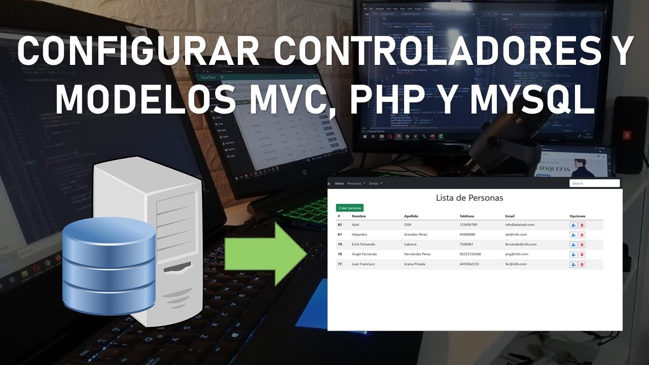Настройка контроллеров и моделей MVC, PHP и MySQL — Занятие 22