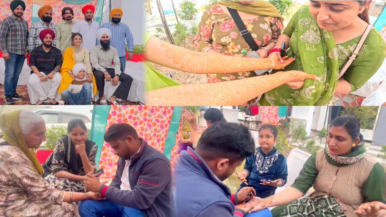 ਅੱਜ ਲੱਗੀਆ ਵਿਆਹ ਆਲੇ ਘਰੇ ਰੌਣਕਾਂ ਵਿਆਹ ਆਲੀ ਕੁੜੀ ਦੇ ਲਵਾਈ ਮਹਿੰਦੀ