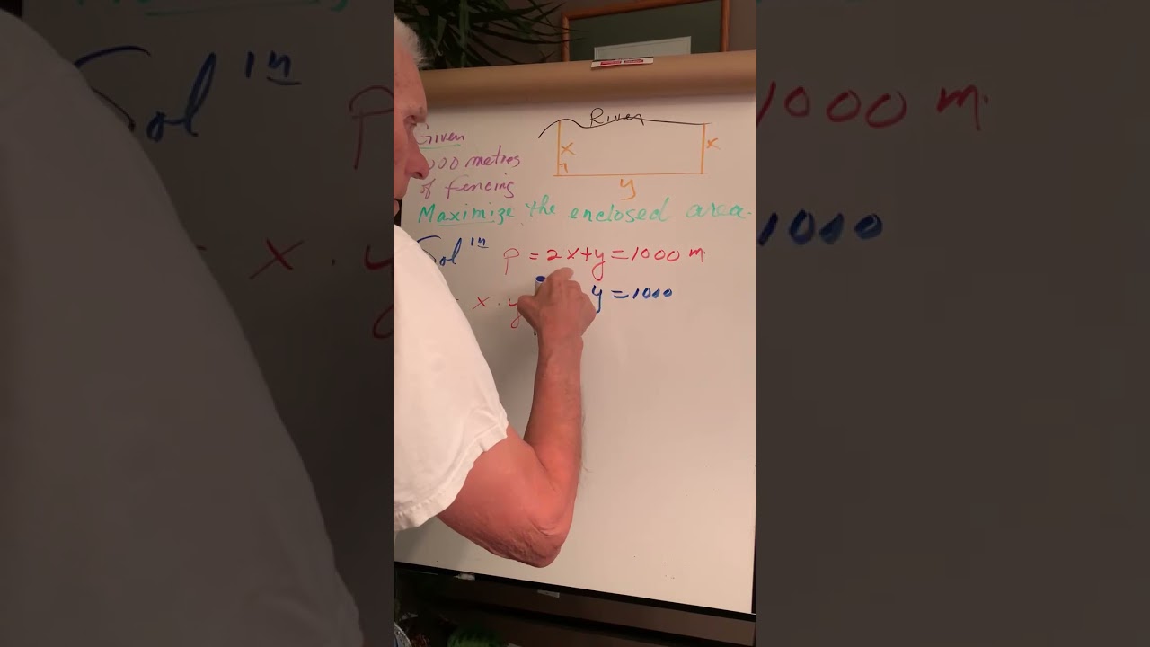 Maximize the area of a field given 1000 metres of wire