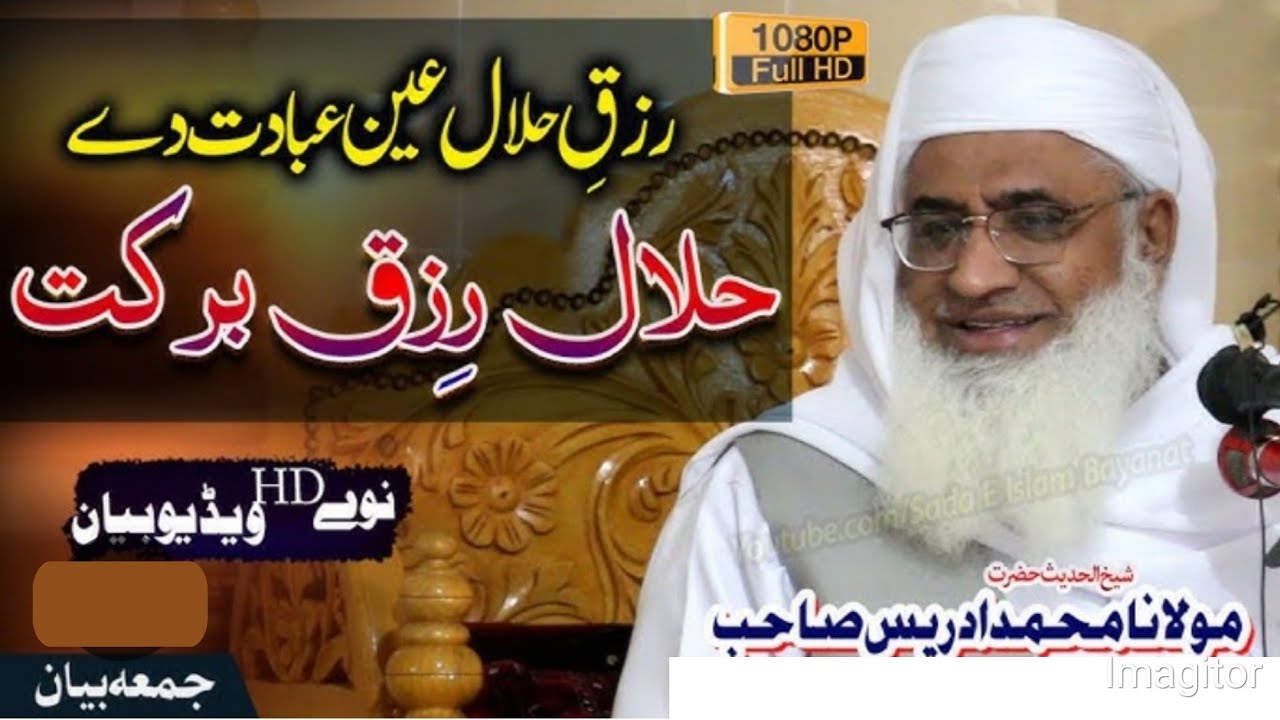Shekh ul Hadees Molana Muhammad Idrees Sahib Pushto New Bayan 2026 - Halal Rizq Barakat