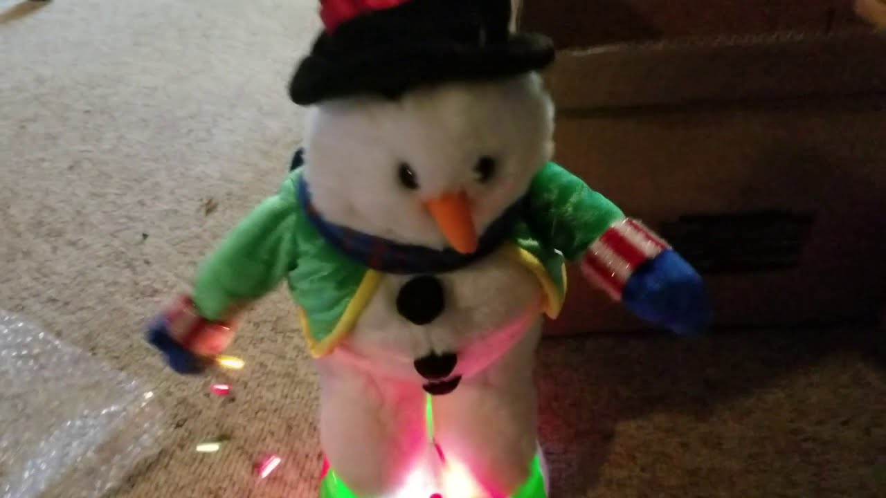 Unboxing/Repairing Gemmy Animated Tabletop Snowman 'Funky White Boy"