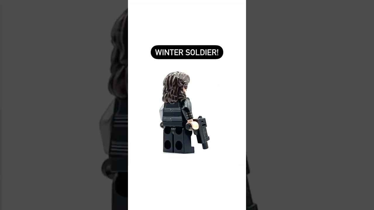How To Make A LEGO WINTER SOLDIER Minifigure Without Using Winter Soldier parts! #shorts