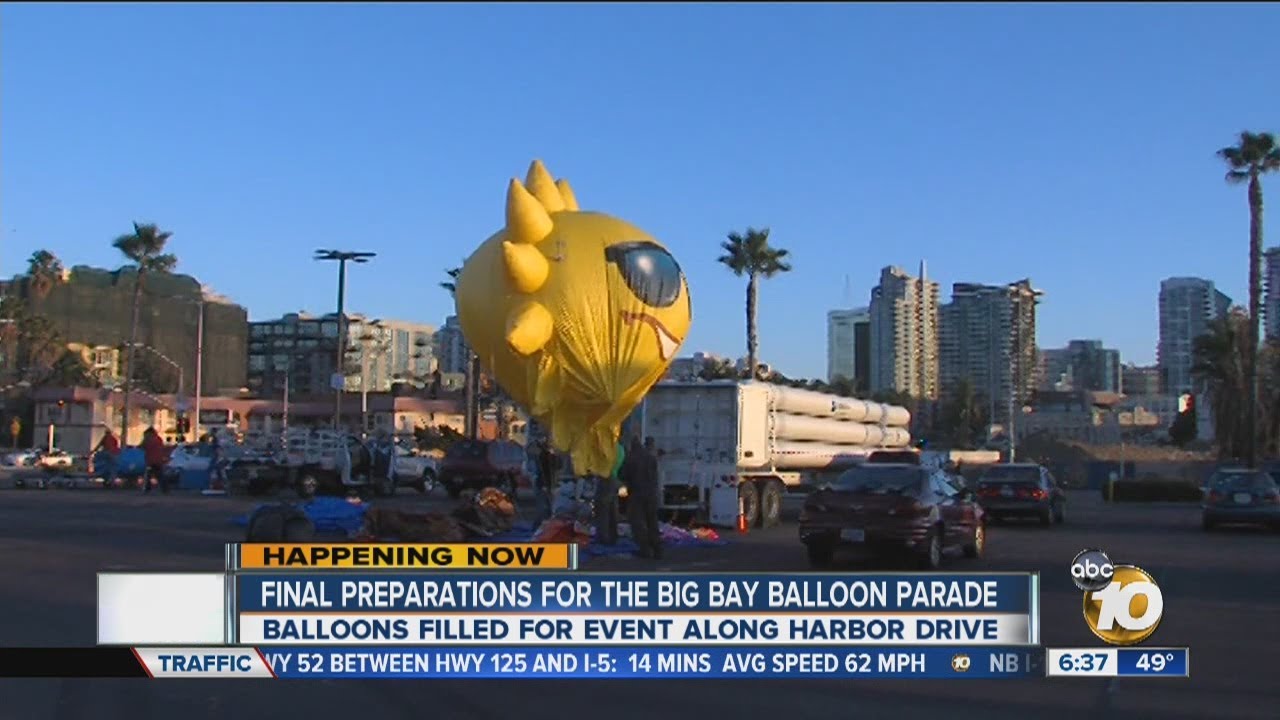 San Diego Big Bay Balloon Parade preps for launch along Harbor Drive