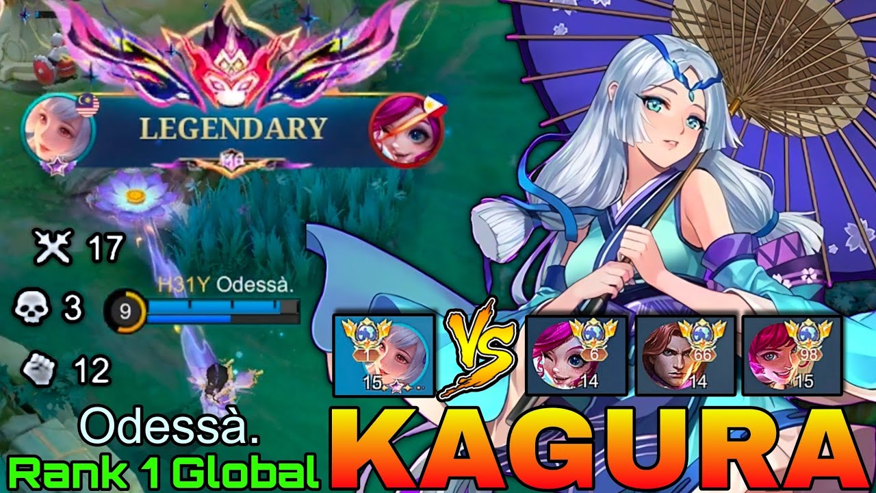 No.1 Kagura VS Top Global Enemies - Top 1 Global Kagura by Odessà. - Mobile Legends
