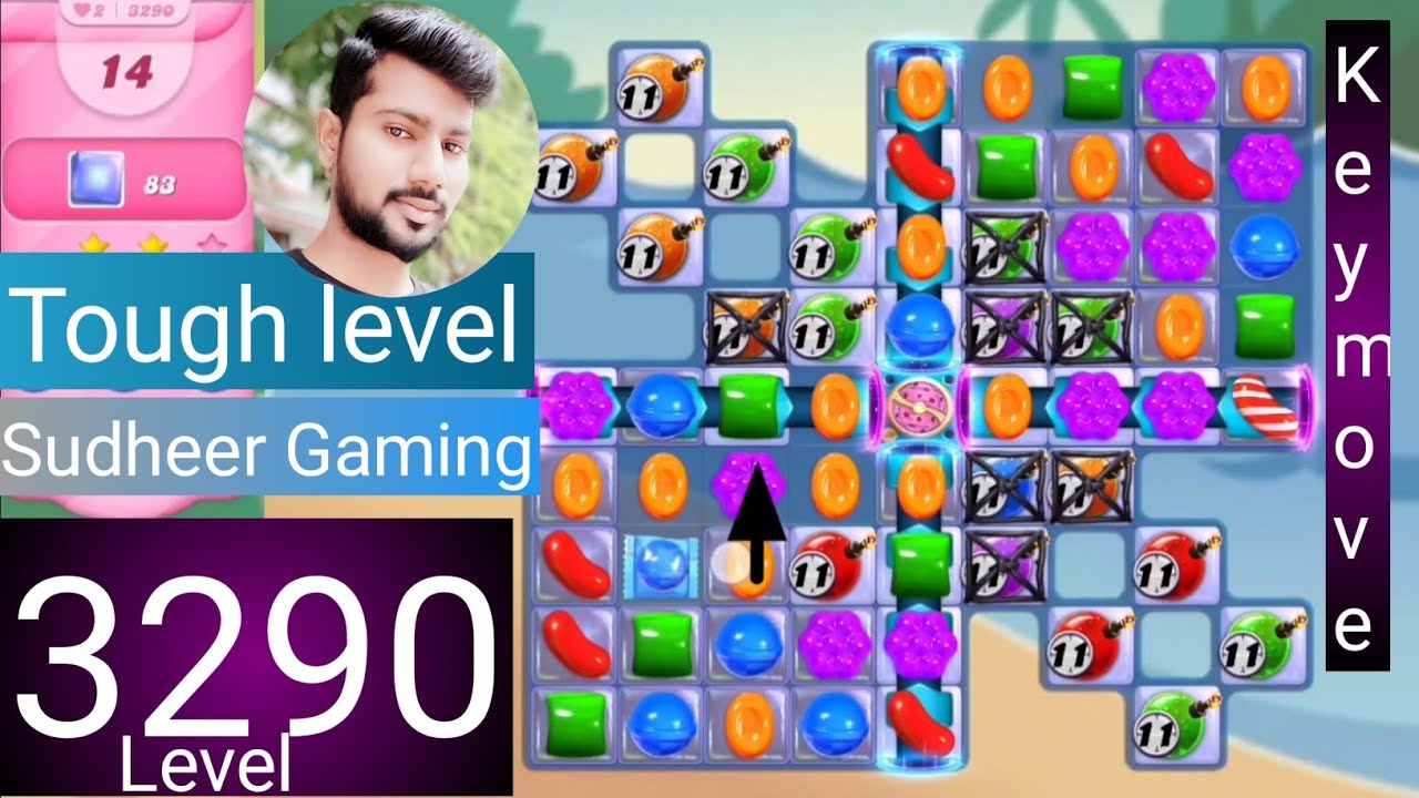Candy crush saga level 3290 । No boosters । Tough level । Candy crush 3290 help । Sudheer Gaming