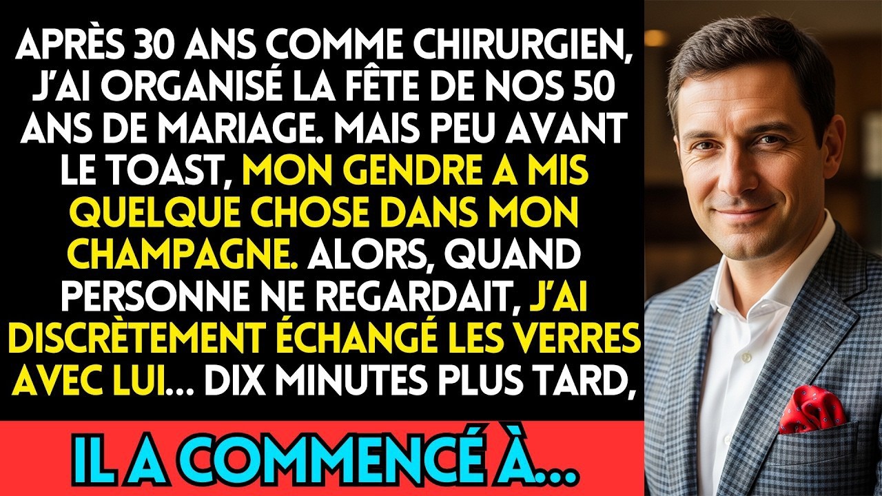 Pour mes 50 ans de mariage, mon gendre a mis quelque chose dans mon champagne — Alors j'ai échang