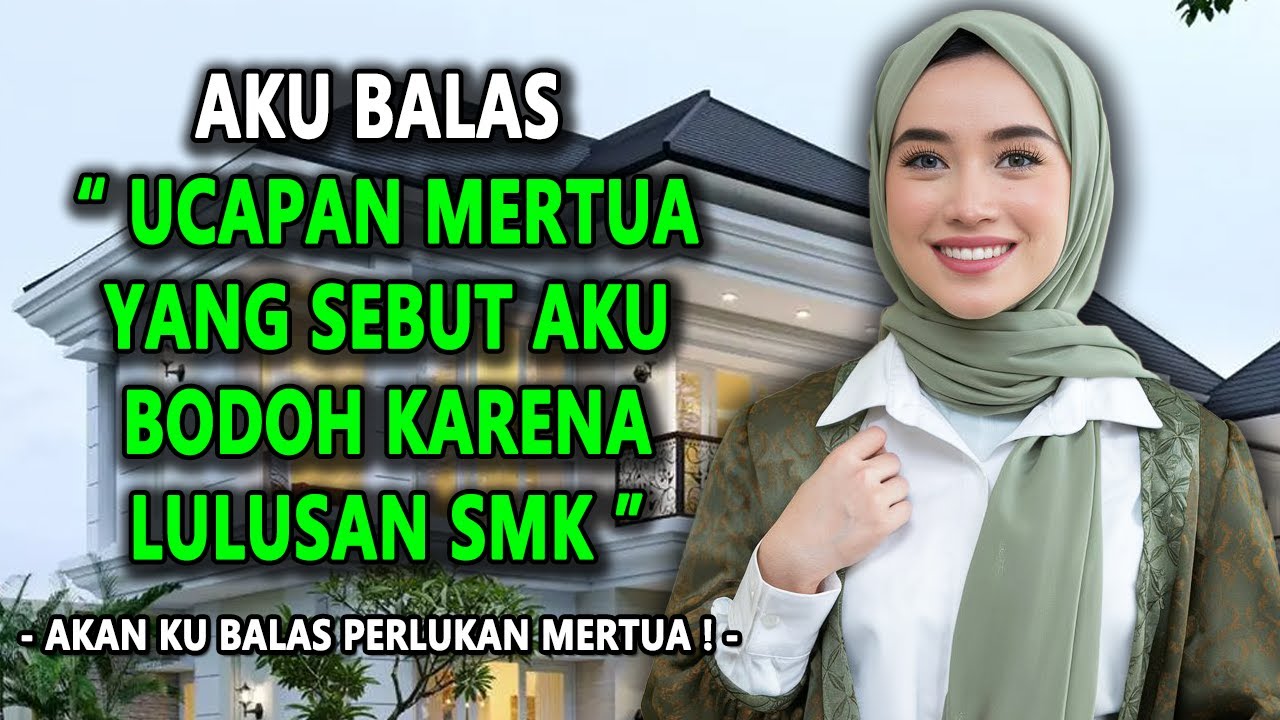 KEJAM ! AKU DIHINA BODOH OLEH IBU MERTUA KARENA LULUSAN SMK #novelromantis #drama