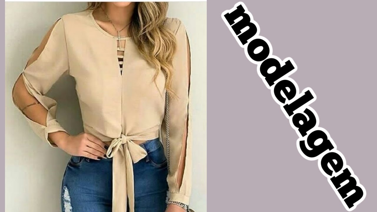 BLUSA COM MANGA VAZADA